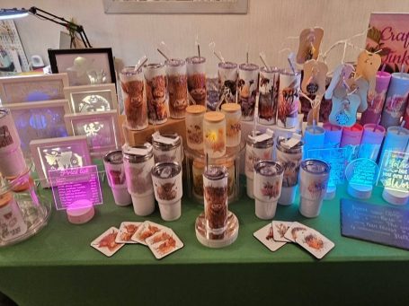 Typical market set up, showcasing more of my products.