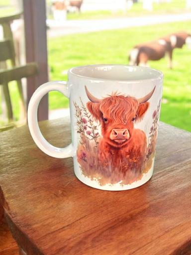 highland-cow-mug-uk.jpg Cute Highland cow mug UK animal lover gift idea